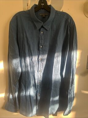 John Varvatos Slate Blue Long-Sleeve Button-Down Shirt